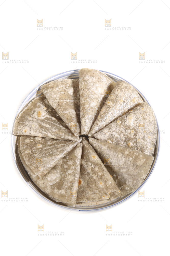 白底上的全麦卷饼