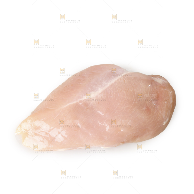 白底上的鸡胸肉