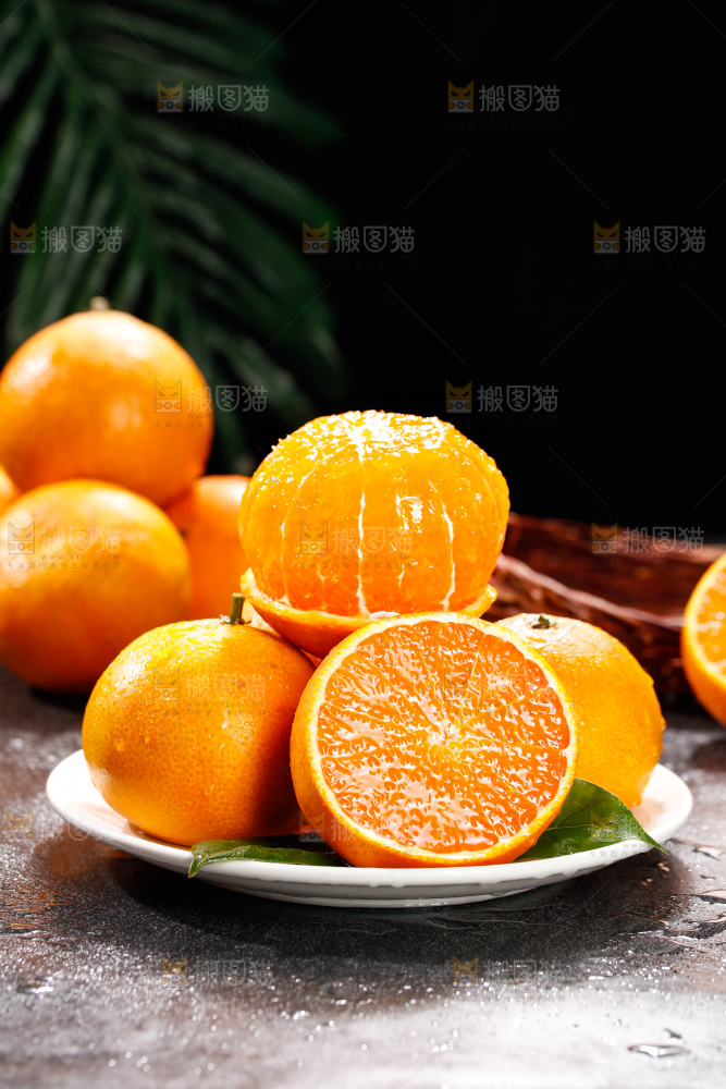 深底上的爱媛果冻橙