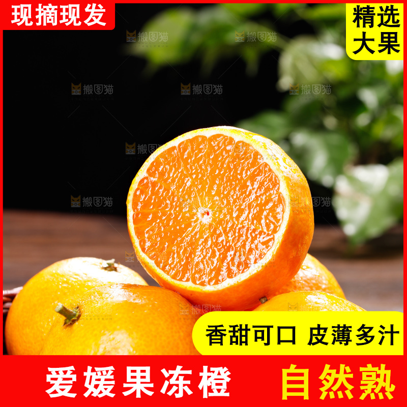 深底上的爱媛果冻橙