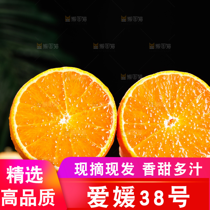 深底上的爱媛果冻橙