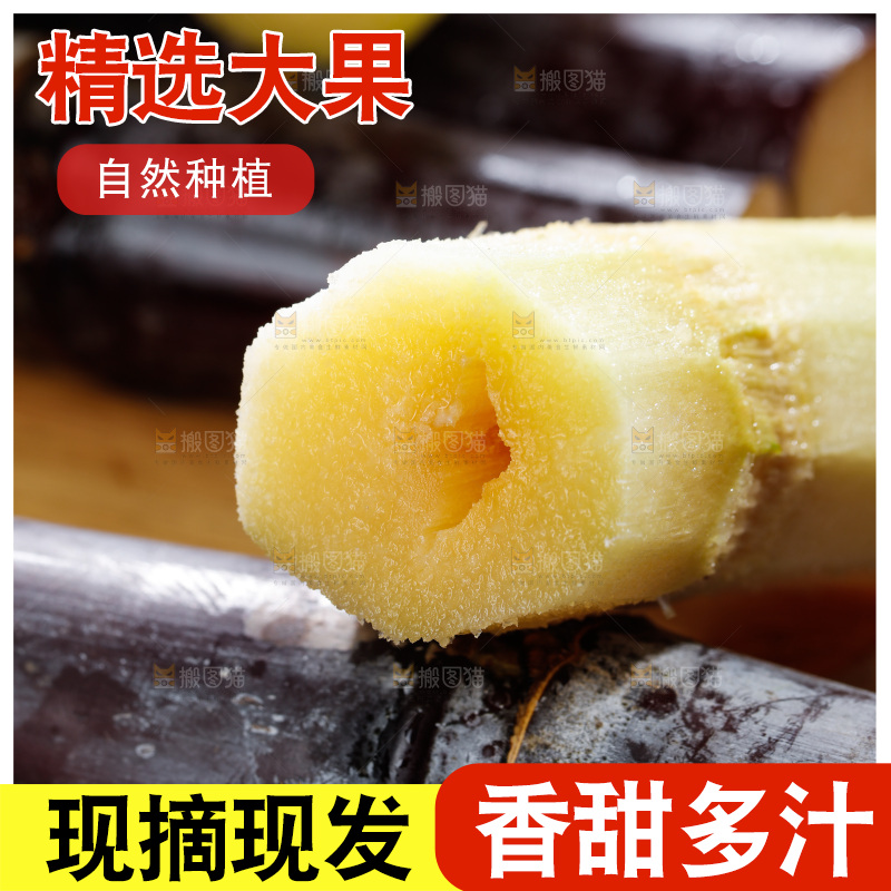 深底上的黑皮甘蔗