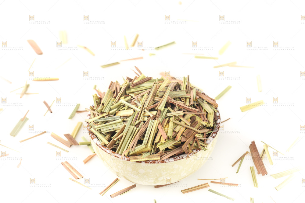 白底上的香茅草