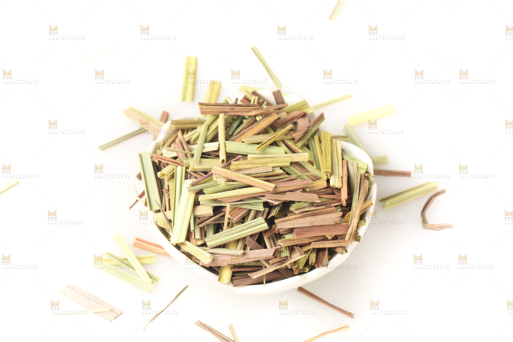 白底上的香茅草