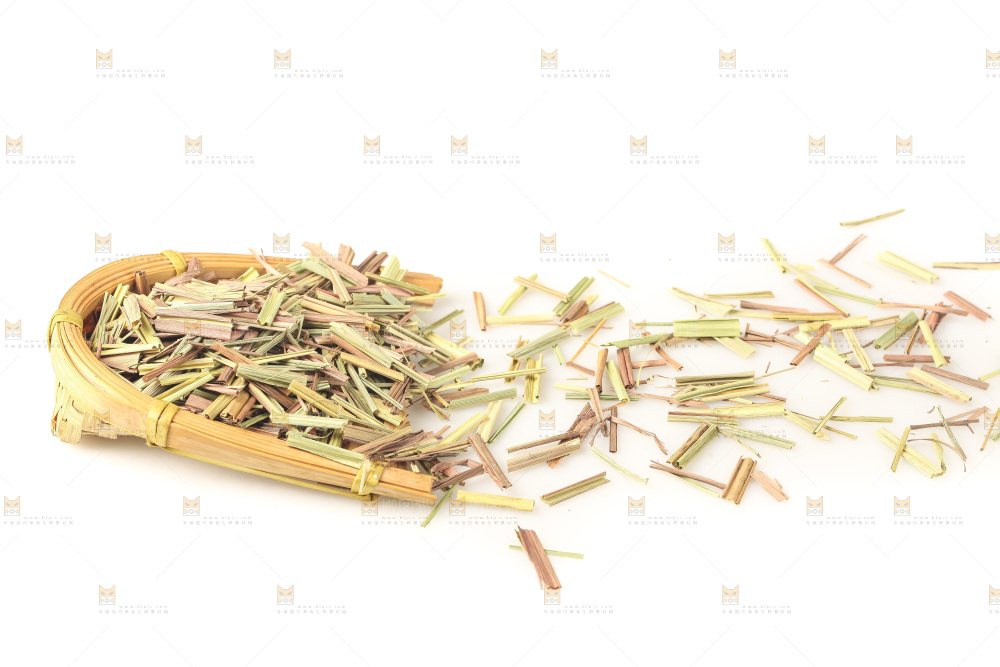 白底上的香茅草