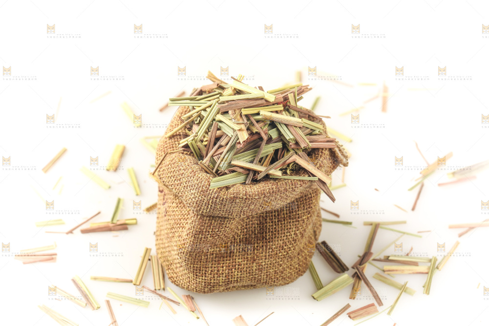 白底上的香茅草