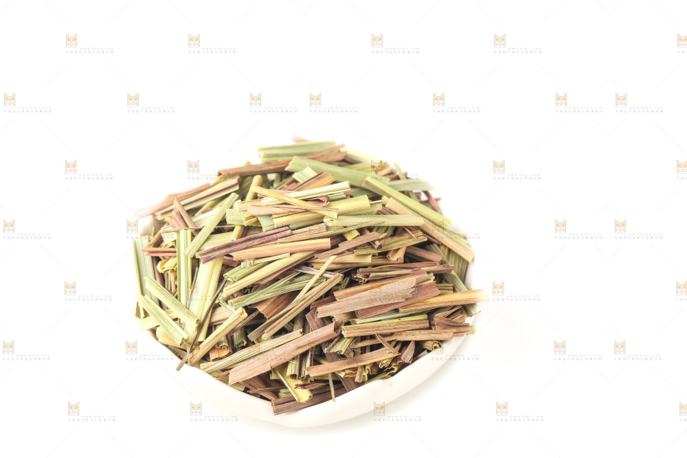 白底上的香茅草