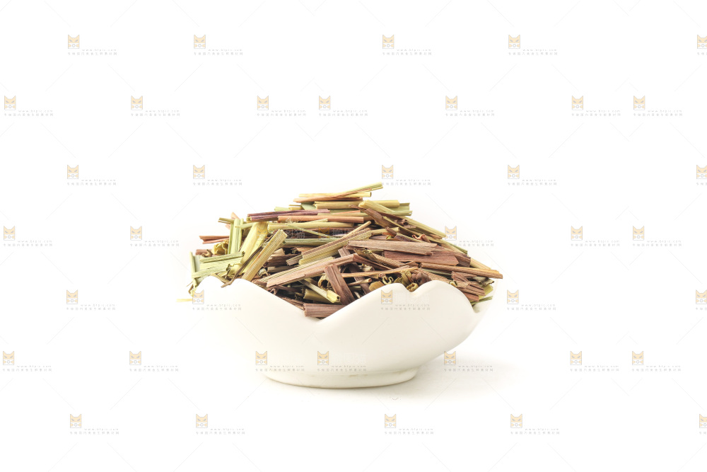 白底上的香茅草