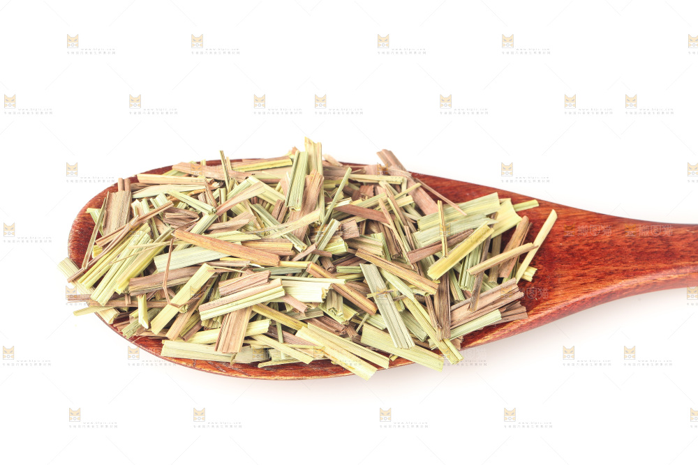 白底上的香茅草