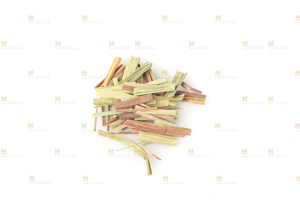 白底上的香茅草