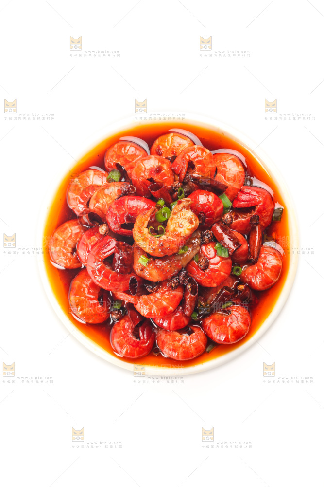 白底上的龙虾尾