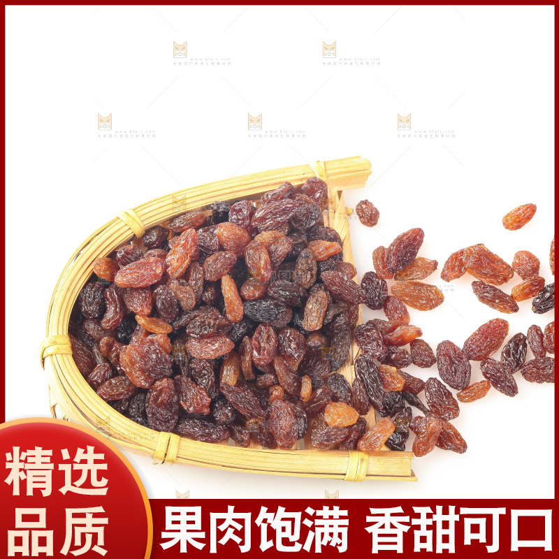 白底上的红玫瑰葡萄干