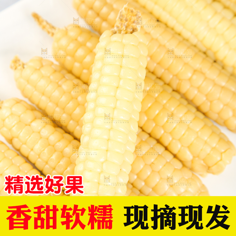 浅底上的手指糯玉米