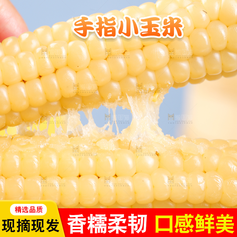 浅底上的手指糯玉米