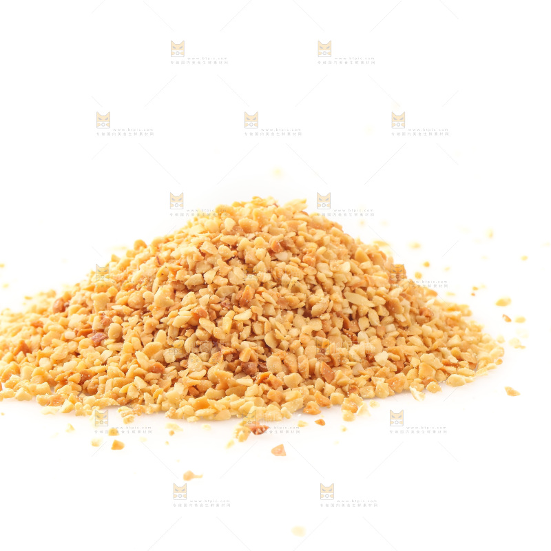 白底上的花生碎