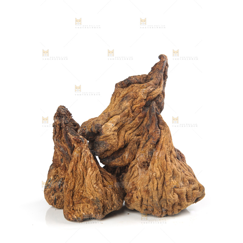 白底上的风干芥肉