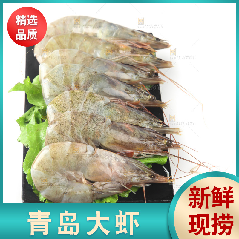 白底上的大虾