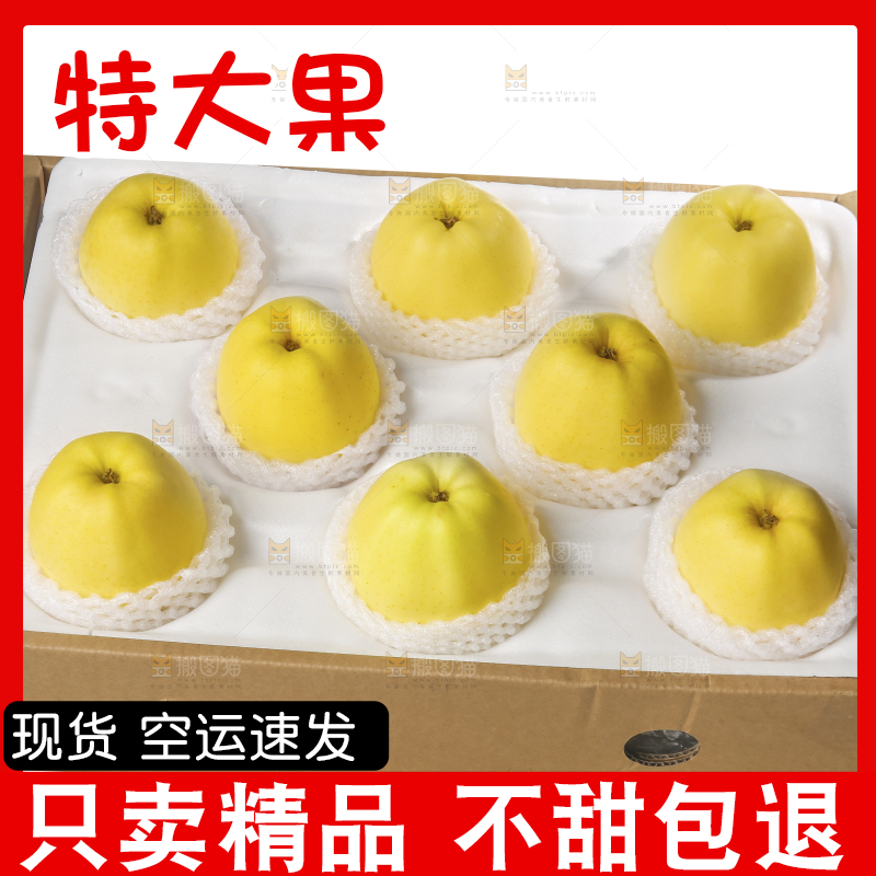 白底上的黄元帅苹果