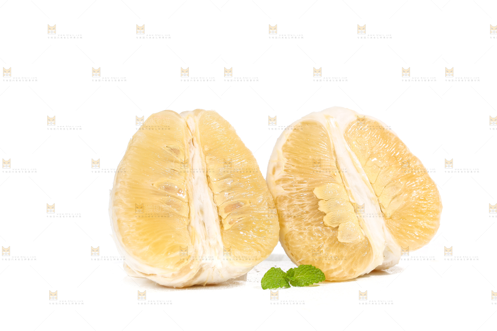白底上的沙田柚