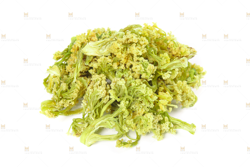 白底上的干花菜