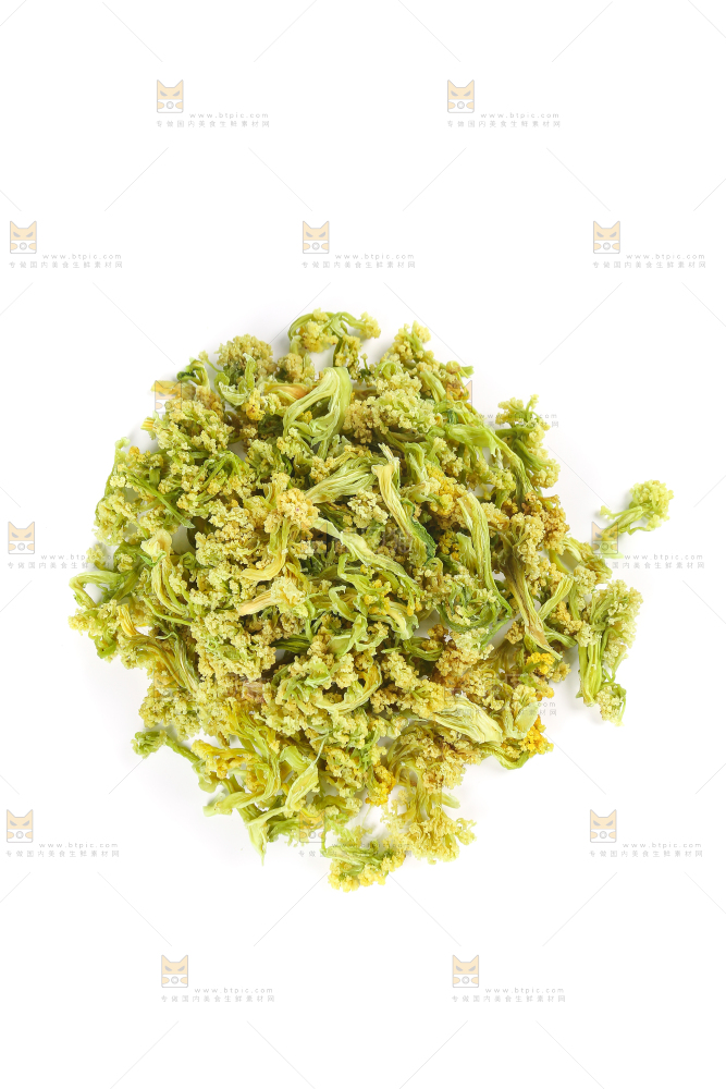 白底上的干花菜