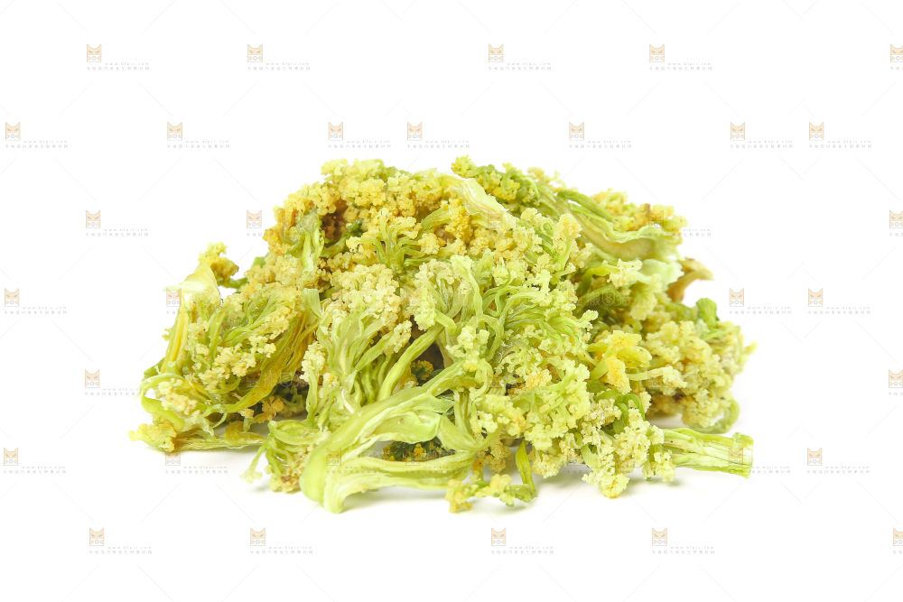 白底上的干花菜