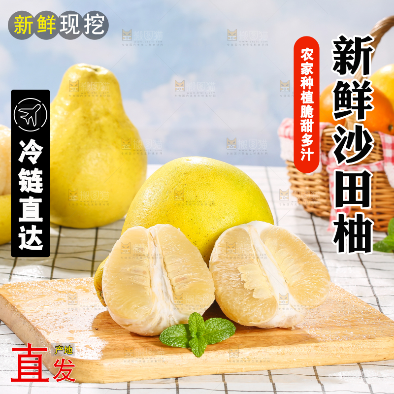 浅底上的沙田柚