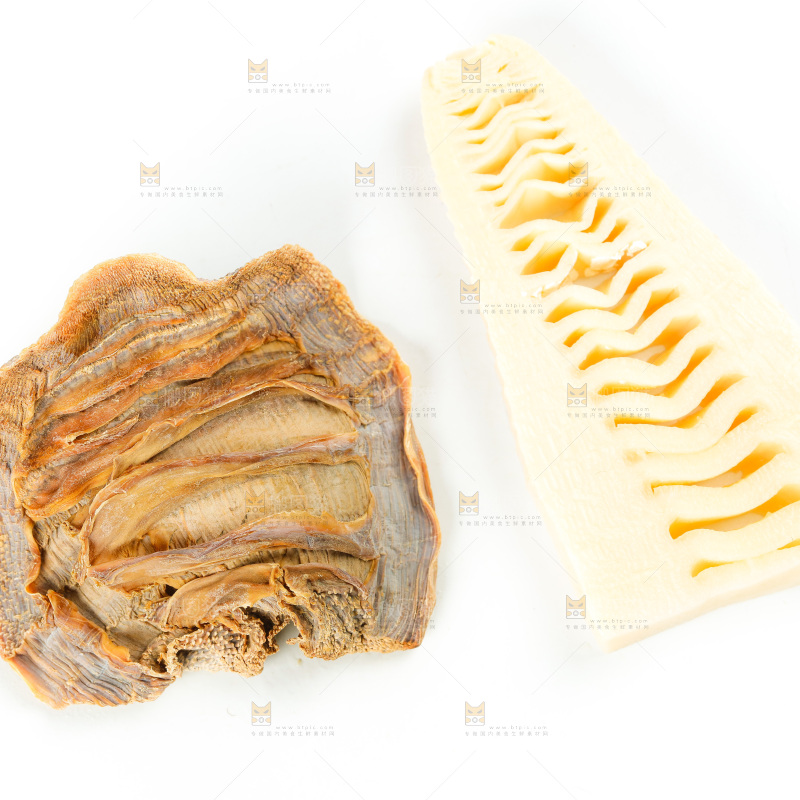 白底上的冬笋片