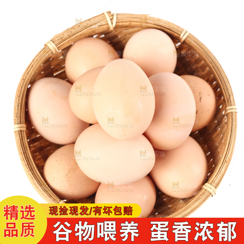 白底上的土鸡蛋