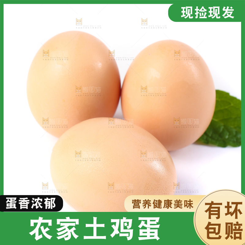 白底上的土鸡蛋