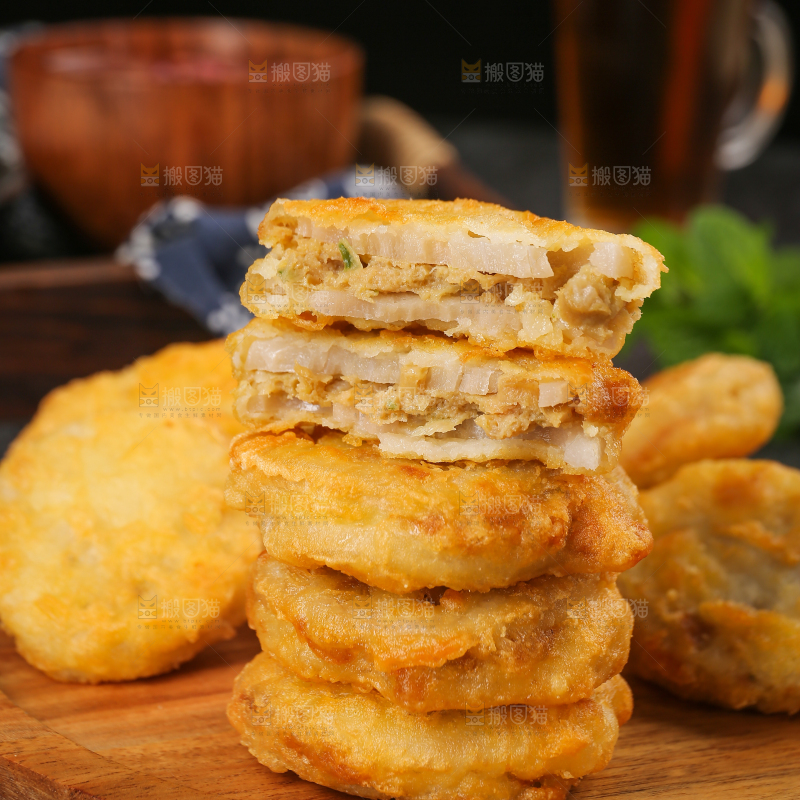 深底上的炸藕夹