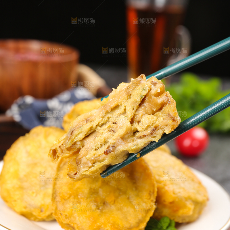 深底上的炸藕夹