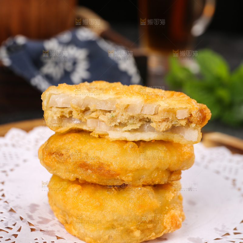 深底上的炸藕夹