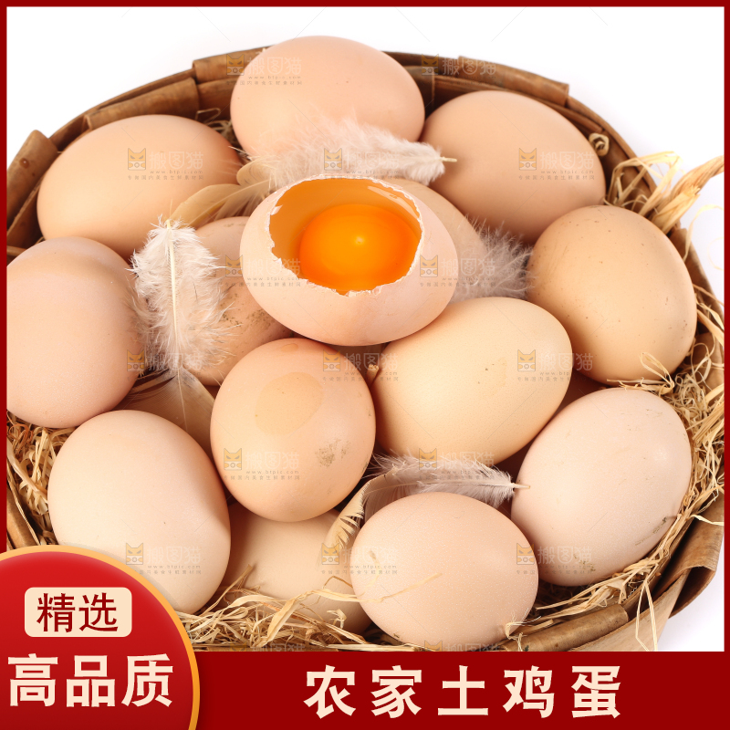 白底上的土鸡蛋