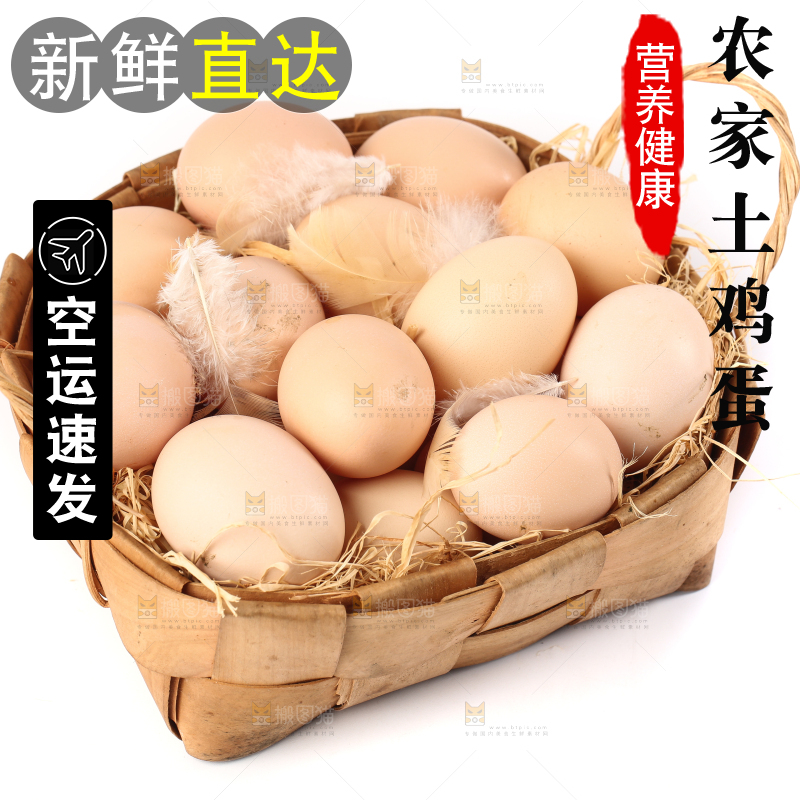 白底上的土鸡蛋