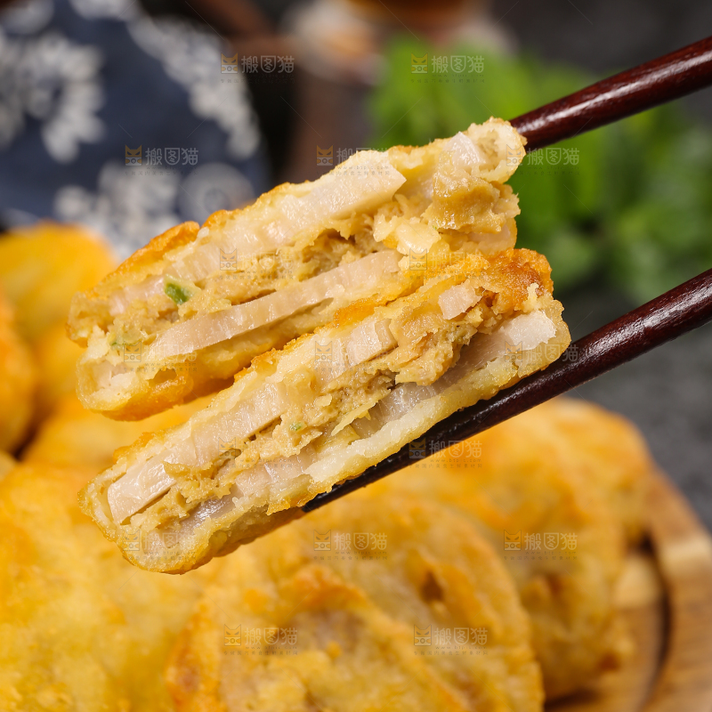 深底上的炸藕夹