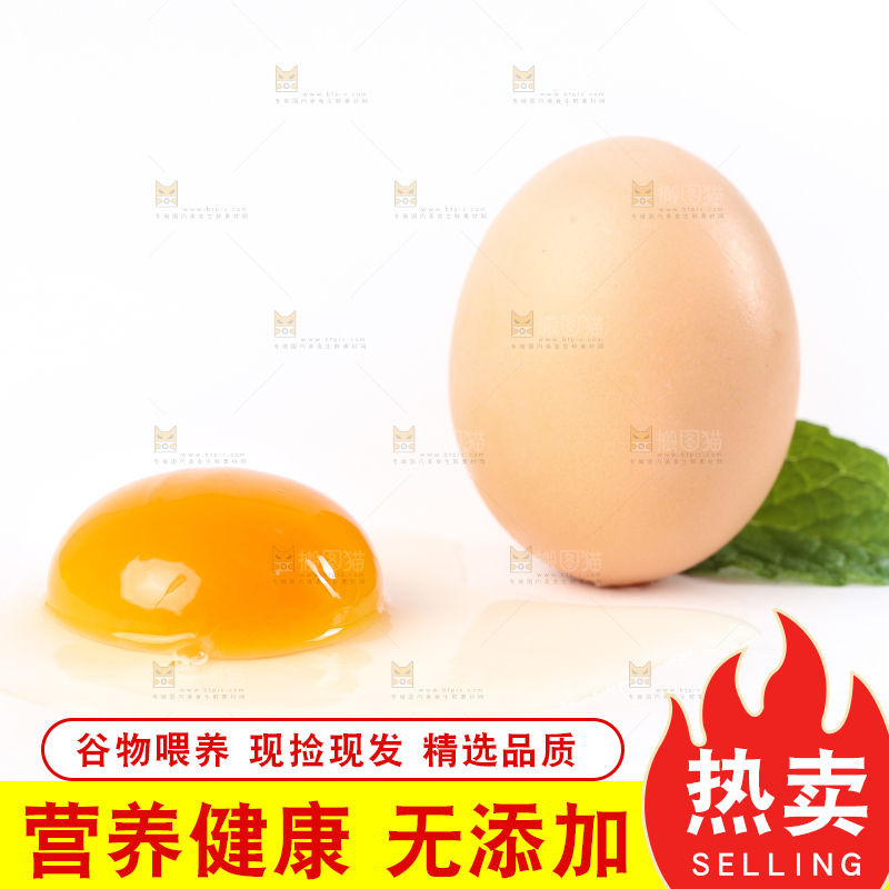 白底上的土鸡蛋
