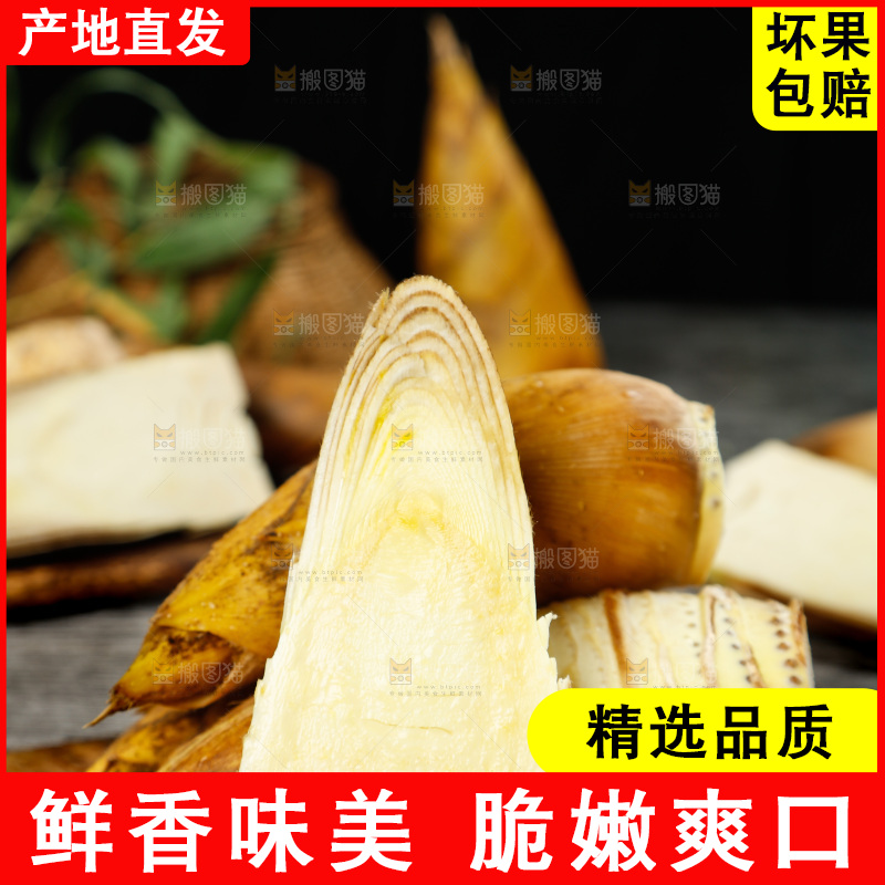 深底上的新鲜冬笋