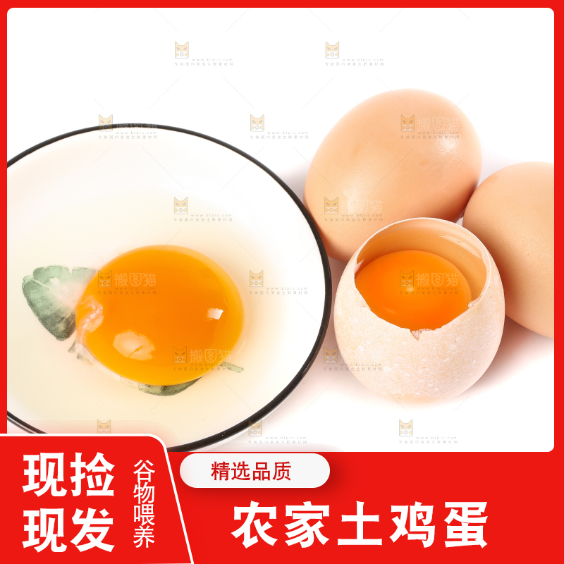 白底上的土鸡蛋