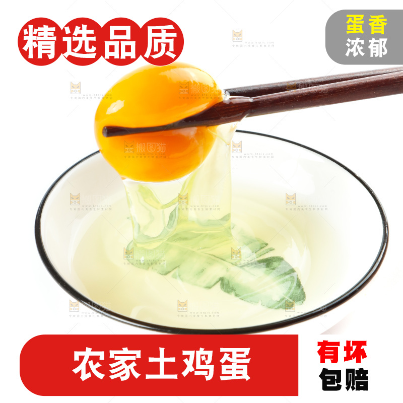 白底上的土鸡蛋