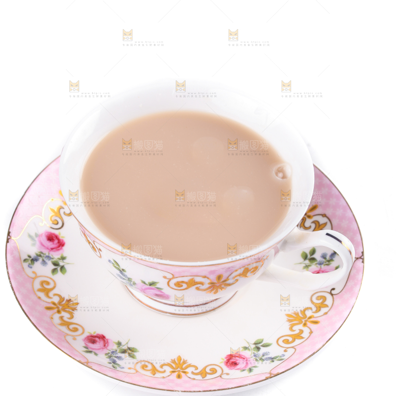白底上的奶茶粉
