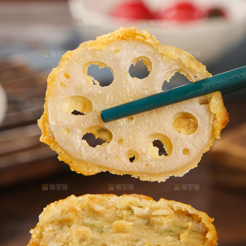 木底上的藕夹