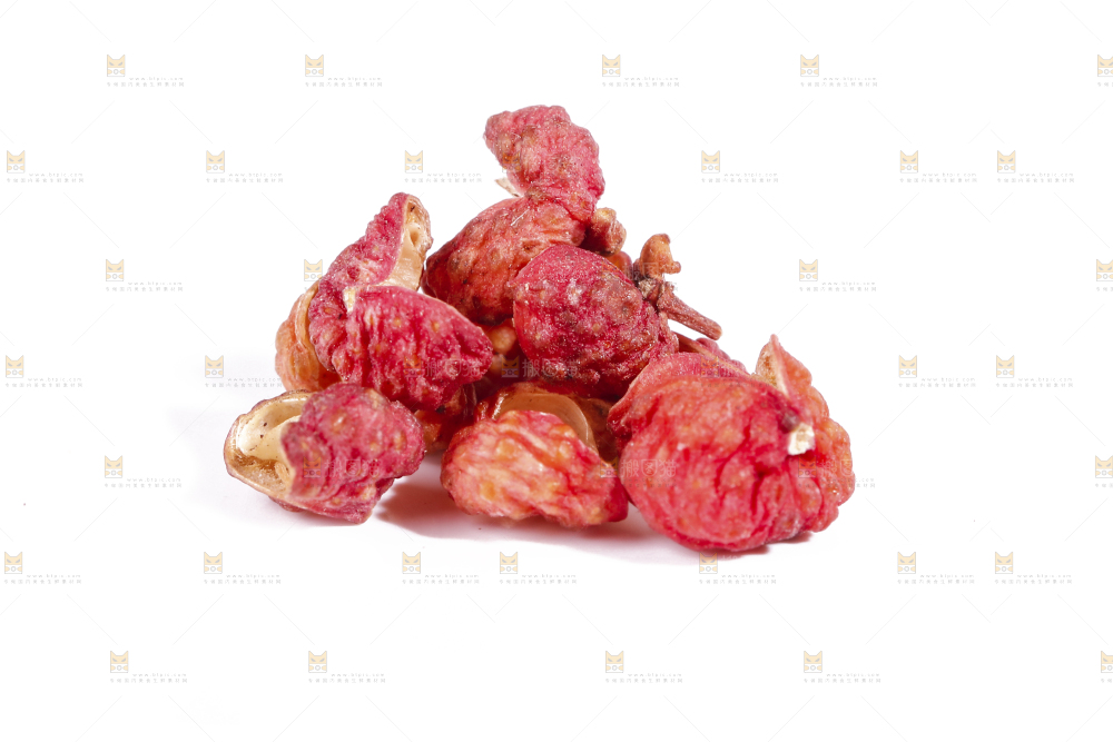 白底上的红花椒