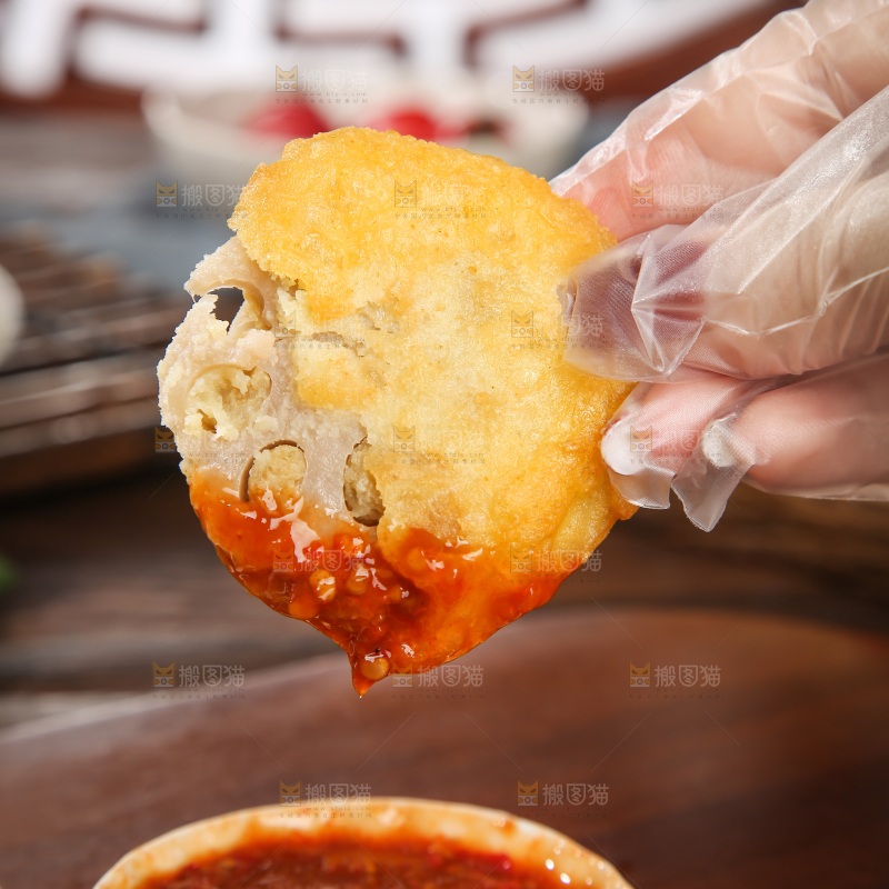 木底上的藕夹