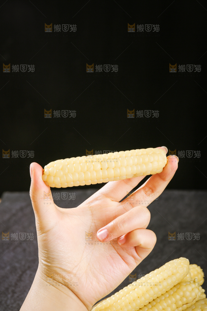 深底上的拇指小玉米