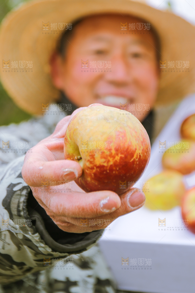 手里拿着昭通丑苹果