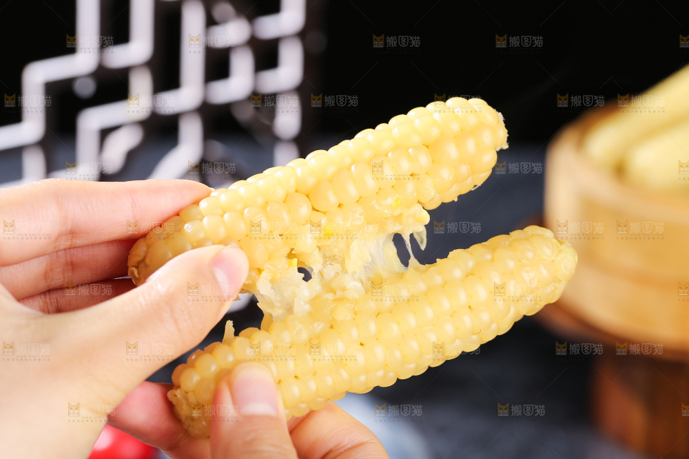 深底上的拇指小玉米