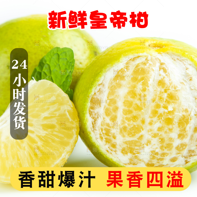 白底上的皇帝柑