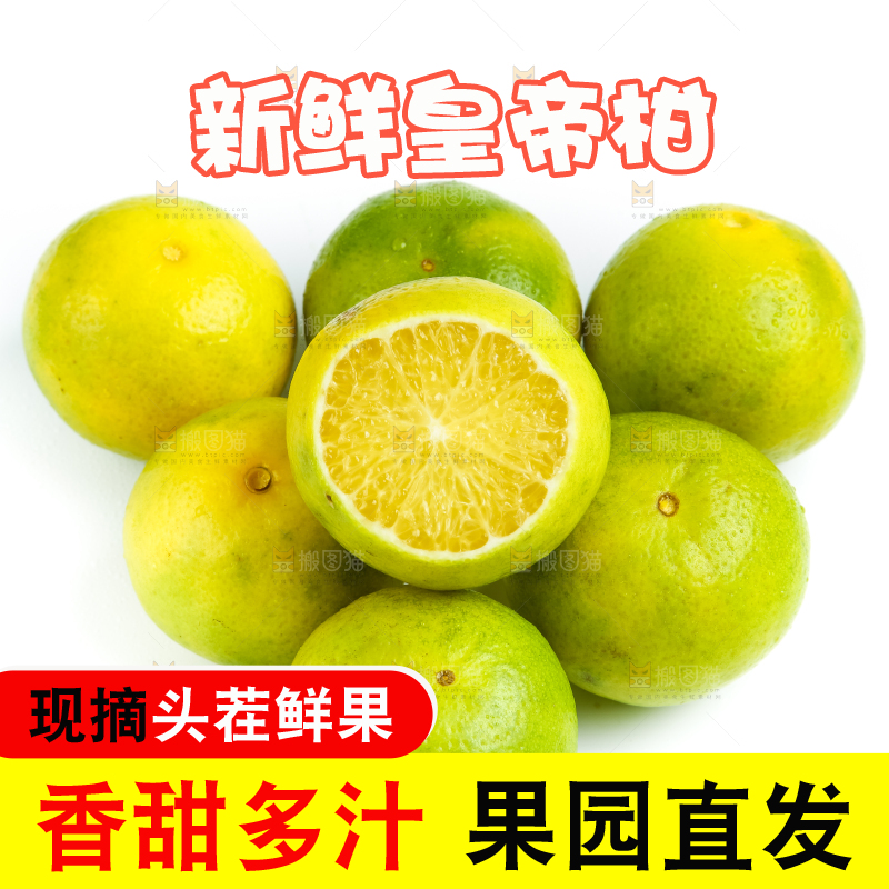 白底上的皇帝柑