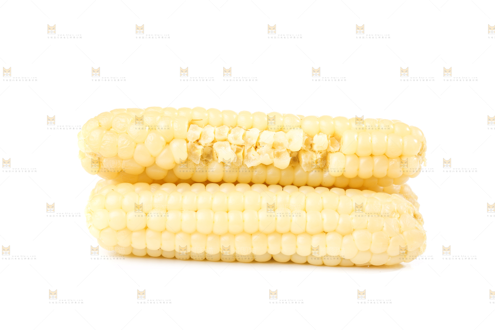 白底上的手指糯玉米